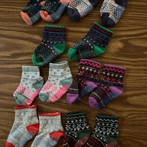 Bombas Colorful Patterned Baby/Toddler Socks- lot of 7 pair